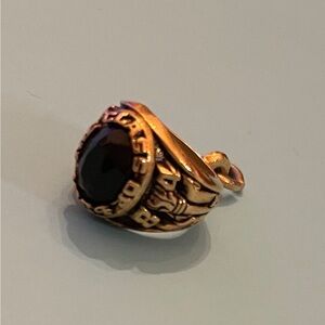 Gold-Tone Black Stone Women's Statement class of 1984 pendant